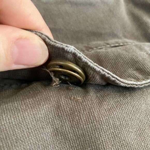 Anthropologie Daughters of Liberation Brown Zip Ankle Straight Cargo Pants Sz 34 - Picture 8 of 16